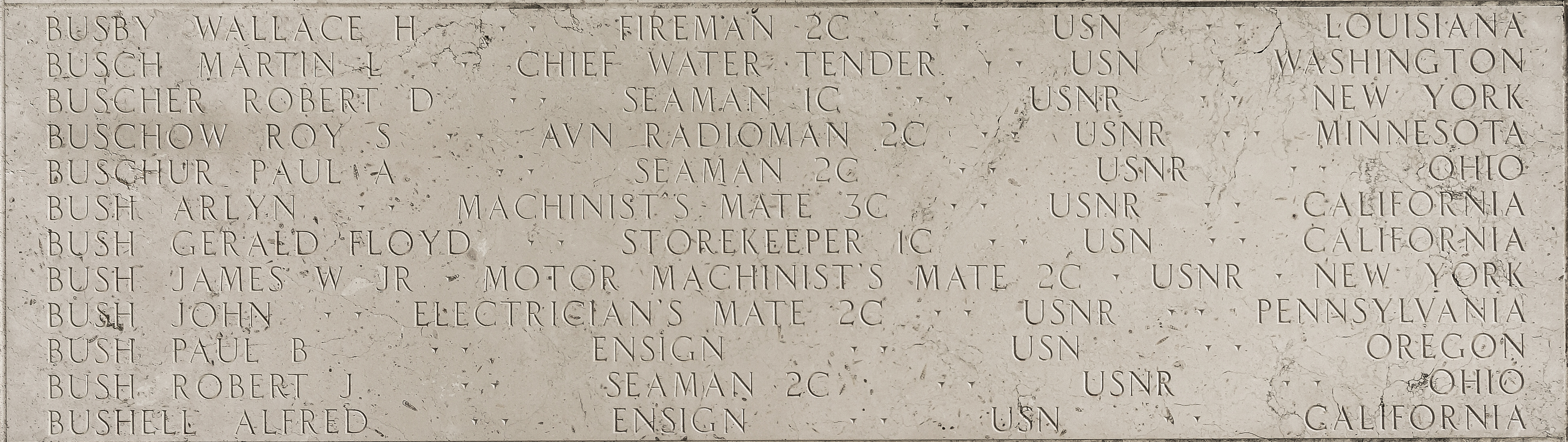 Robert D. Buscher, Seaman First Class